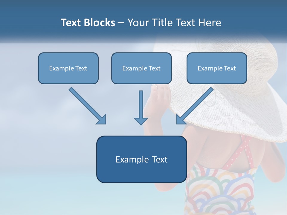 A Woman In A Hat On The Beach Powerpoint Template PowerPoint Template