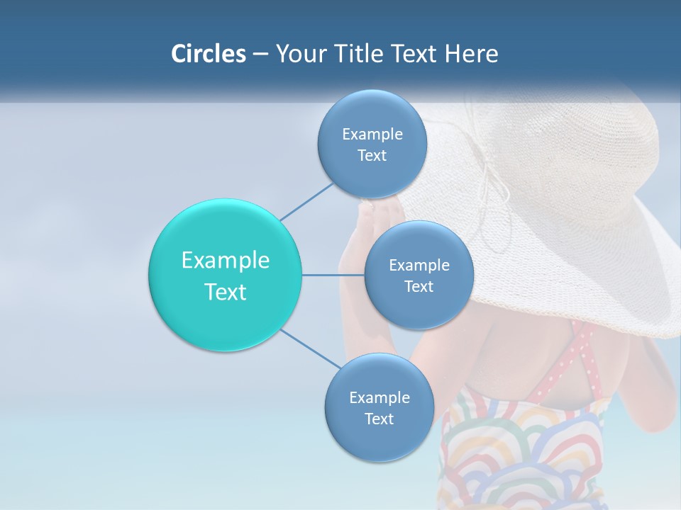 A Woman In A Hat On The Beach Powerpoint Template PowerPoint Template