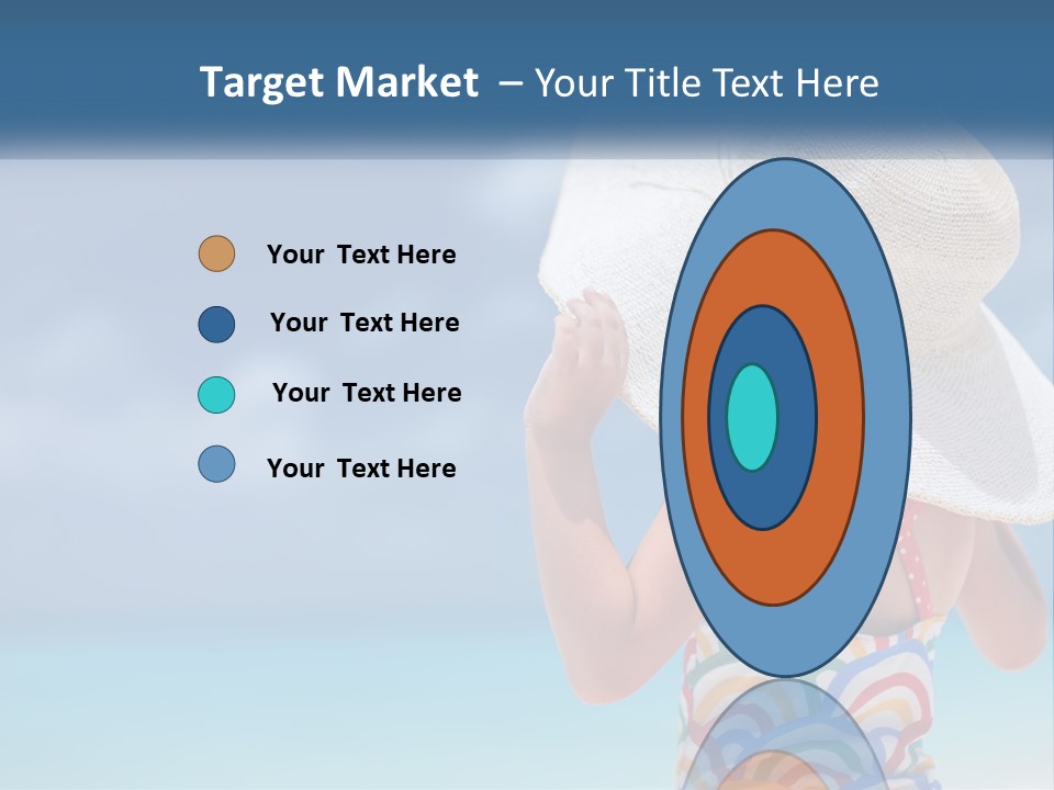 A Woman In A Hat On The Beach Powerpoint Template PowerPoint Template