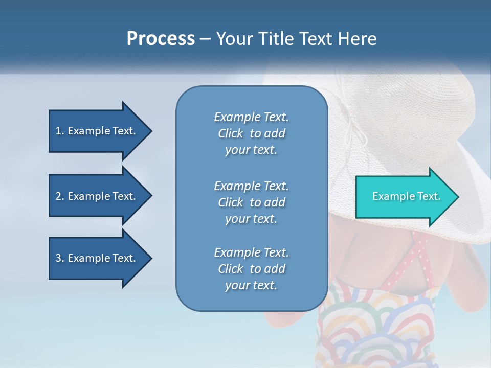 A Woman In A Hat On The Beach Powerpoint Template PowerPoint Template