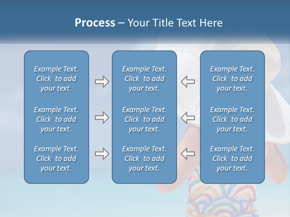 A Woman In A Hat On The Beach Powerpoint Template PowerPoint Template