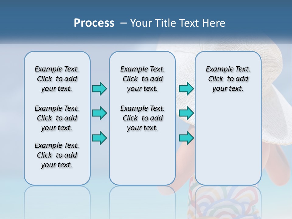 A Woman In A Hat On The Beach Powerpoint Template PowerPoint Template