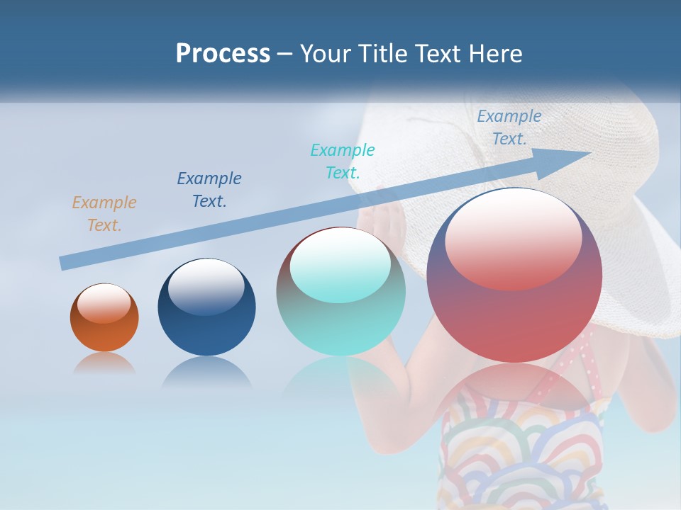 A Woman In A Hat On The Beach Powerpoint Template PowerPoint Template