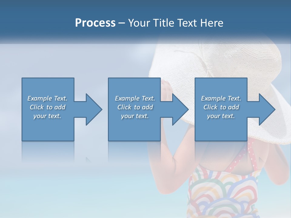 A Woman In A Hat On The Beach Powerpoint Template PowerPoint Template
