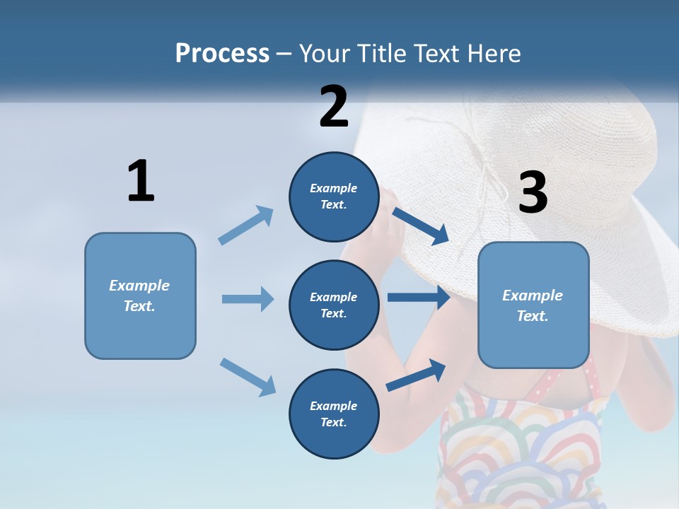 A Woman In A Hat On The Beach Powerpoint Template PowerPoint Template