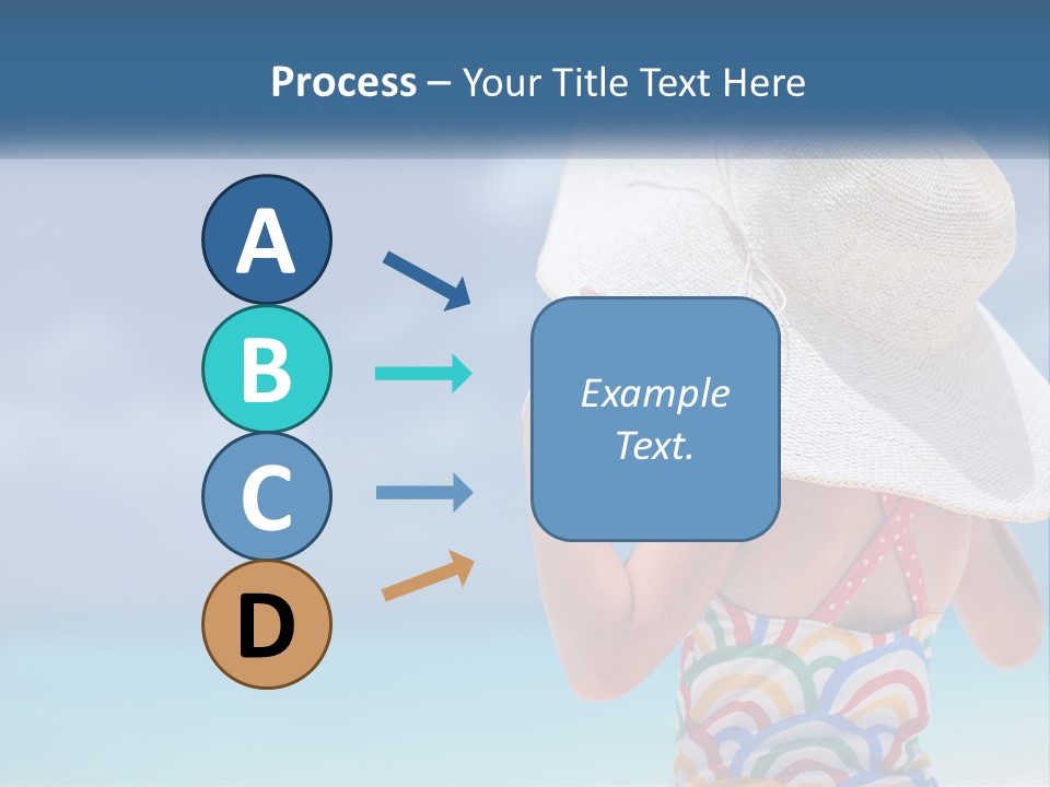 A Woman In A Hat On The Beach Powerpoint Template PowerPoint Template