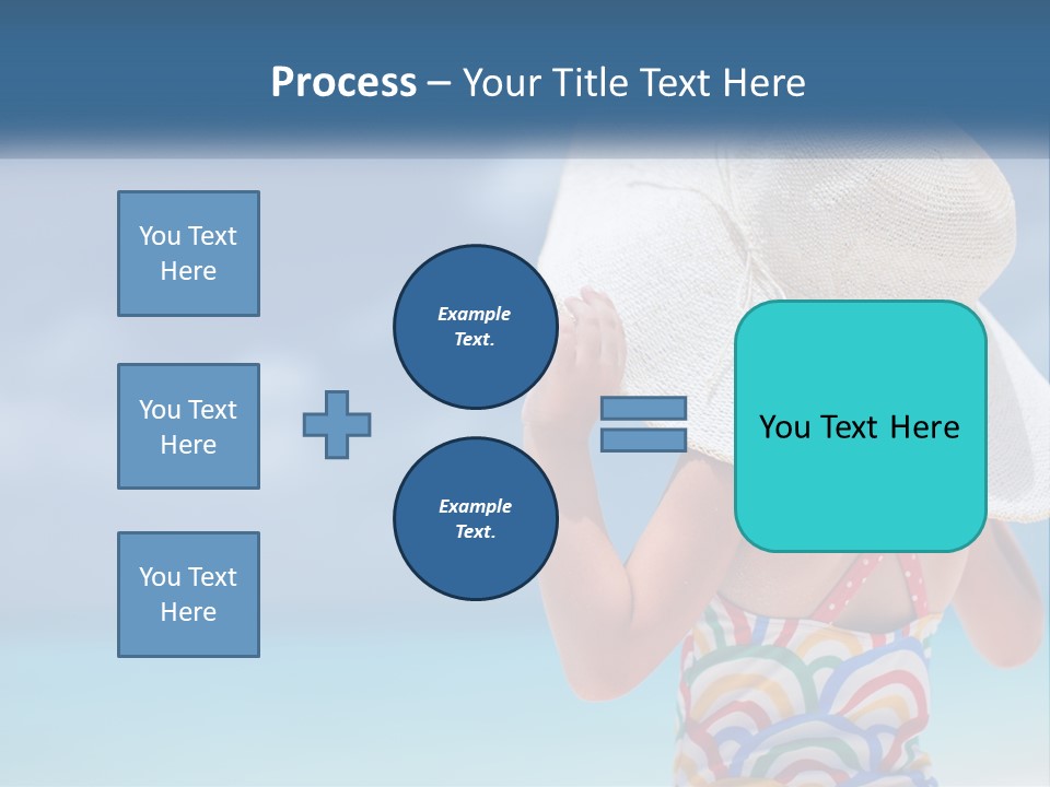 A Woman In A Hat On The Beach Powerpoint Template PowerPoint Template