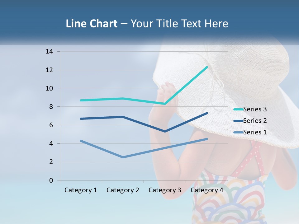 A Woman In A Hat On The Beach Powerpoint Template PowerPoint Template