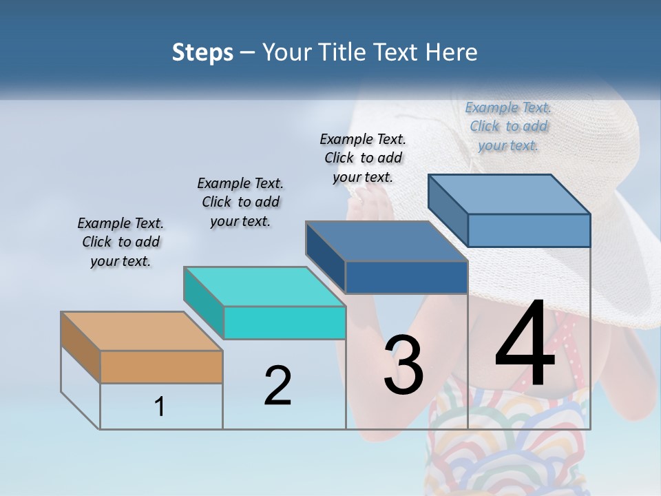 A Woman In A Hat On The Beach Powerpoint Template PowerPoint Template