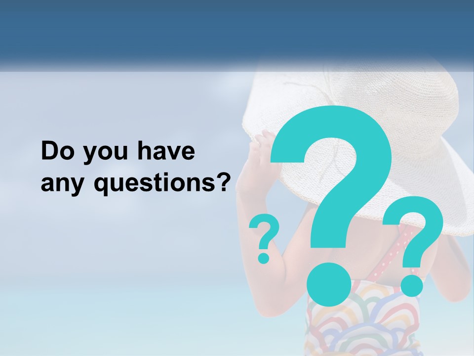 A Woman In A Hat On The Beach Powerpoint Template PowerPoint Template