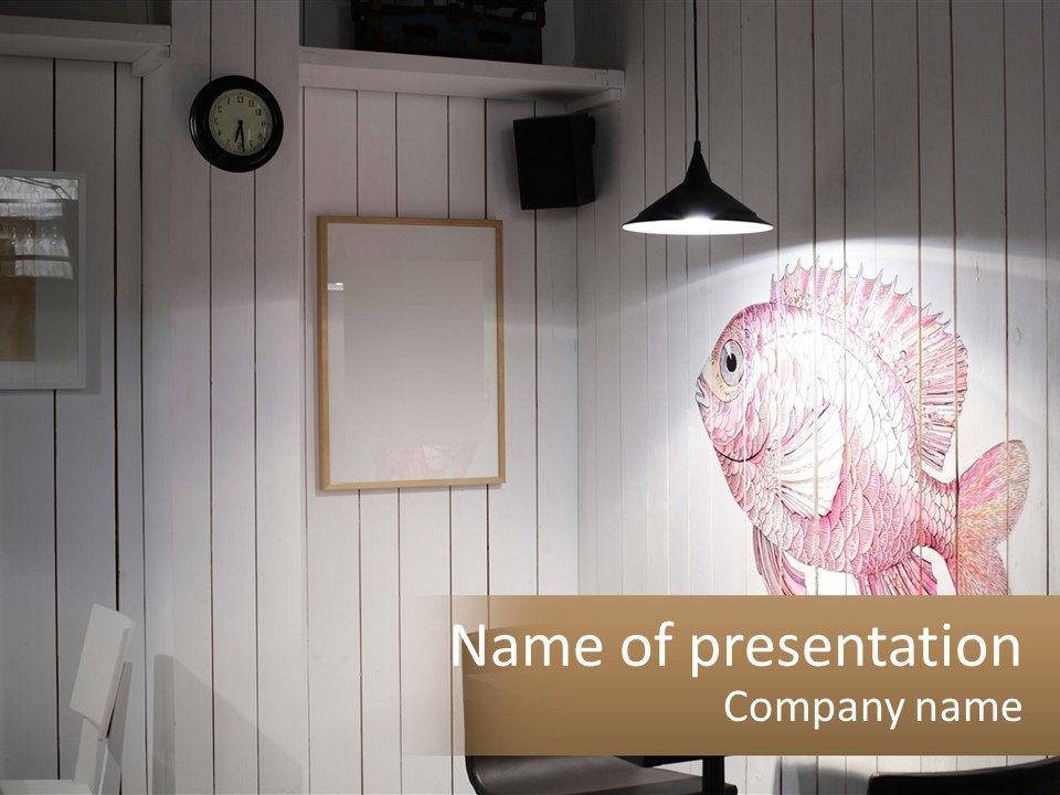 A Picture Of A Fish On A Wall PowerPoint Template