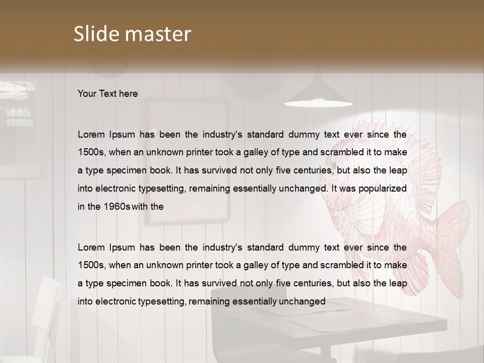 A Picture Of A Fish On A Wall PowerPoint Template