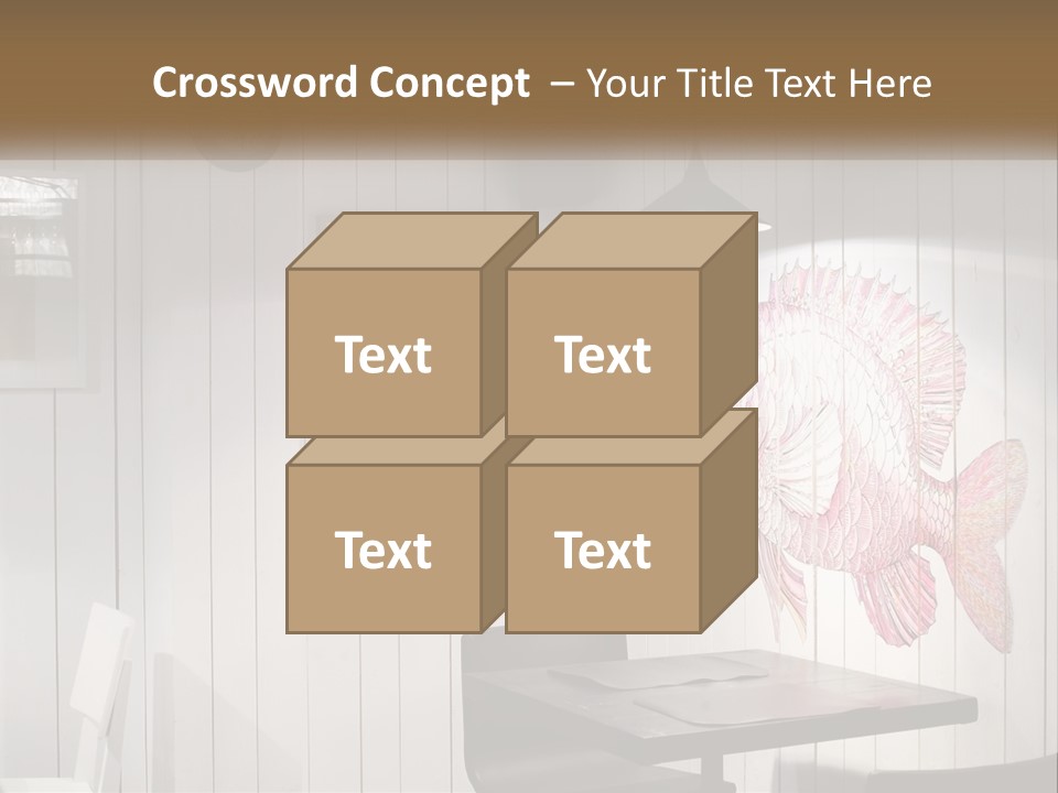 A Picture Of A Fish On A Wall PowerPoint Template