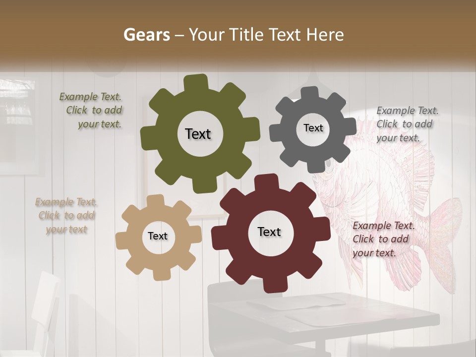 A Picture Of A Fish On A Wall PowerPoint Template