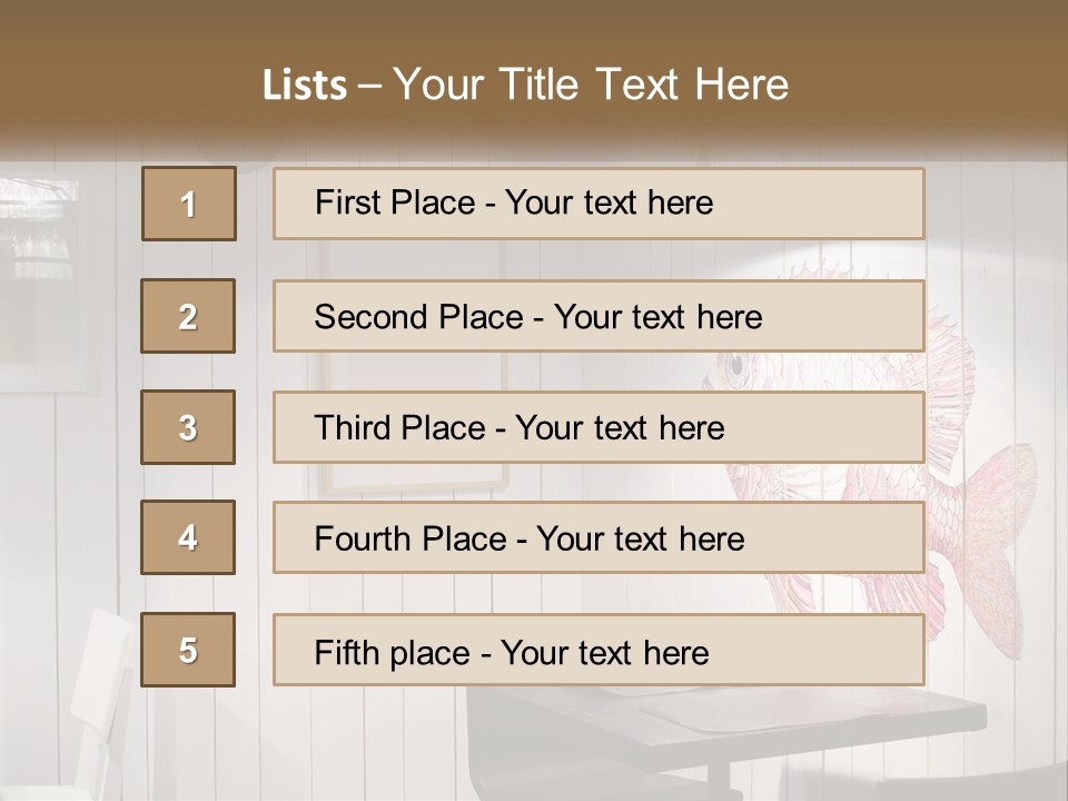 A Picture Of A Fish On A Wall PowerPoint Template