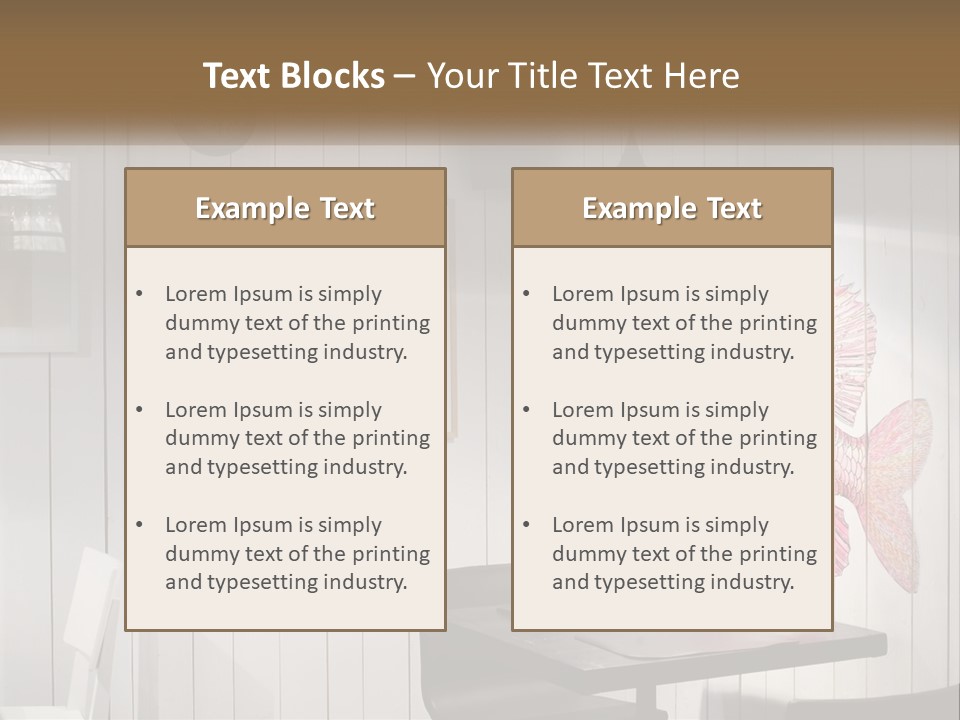 A Picture Of A Fish On A Wall PowerPoint Template