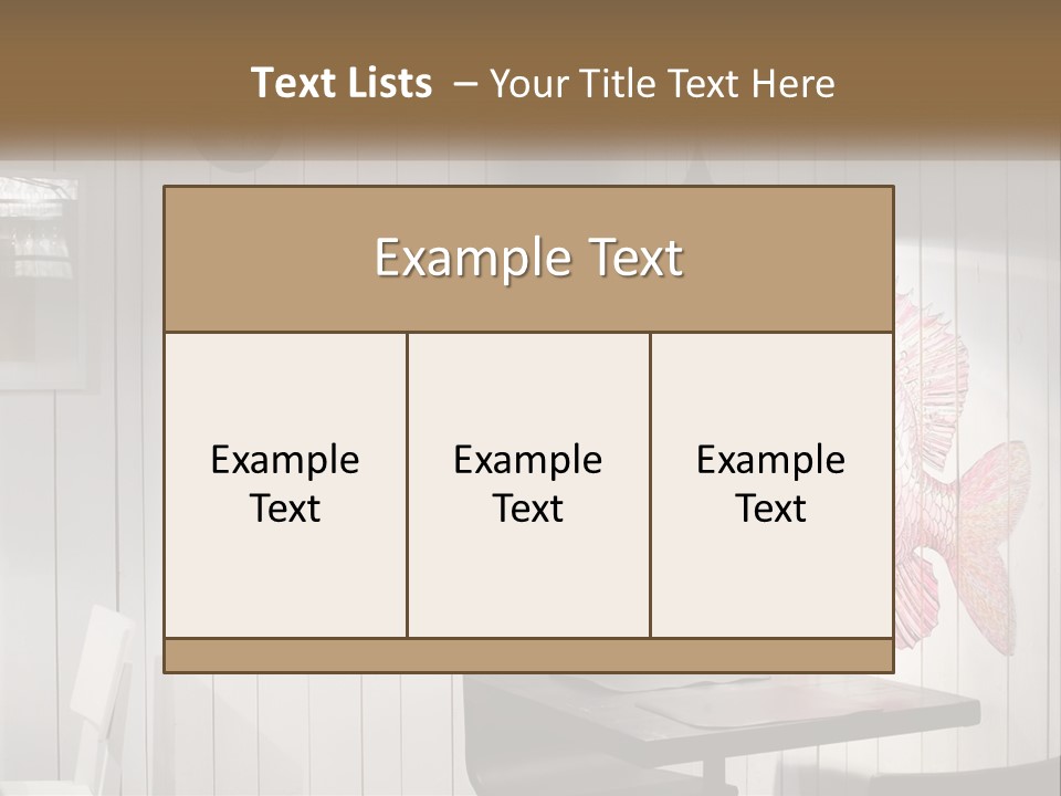 A Picture Of A Fish On A Wall PowerPoint Template