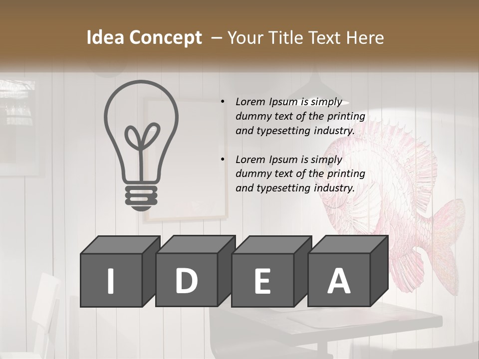 A Picture Of A Fish On A Wall PowerPoint Template