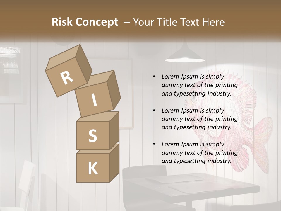 A Picture Of A Fish On A Wall PowerPoint Template