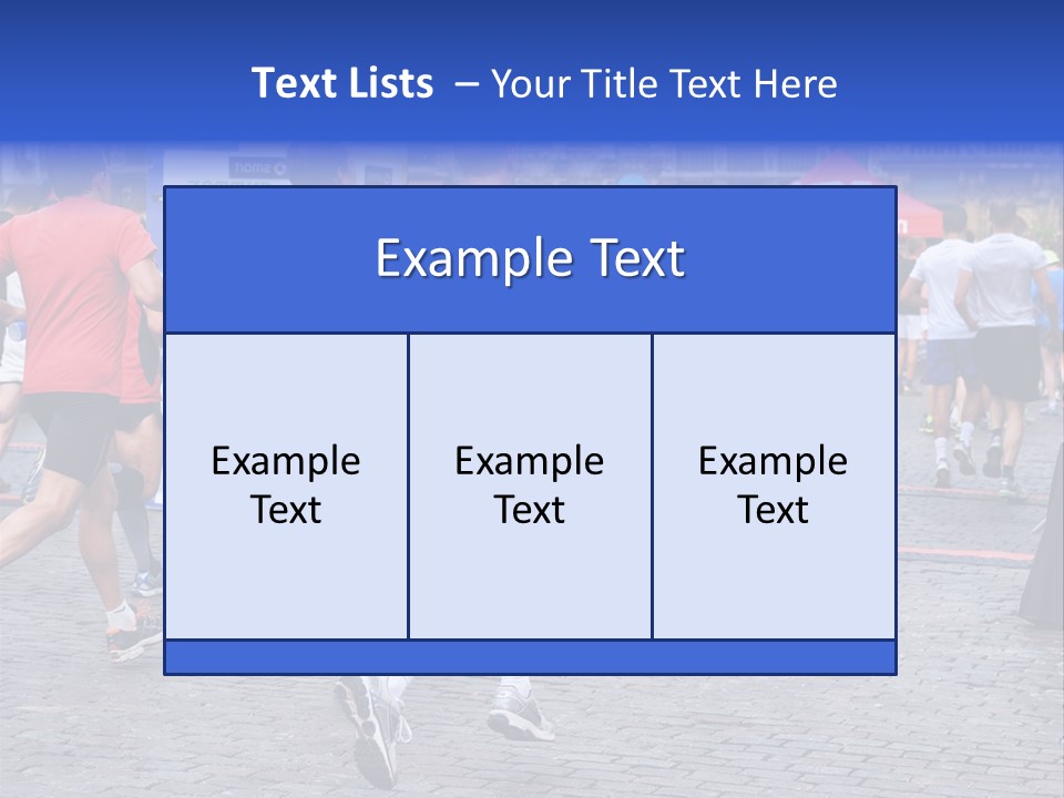 A Group Of People Running In A Marathon PowerPoint Template