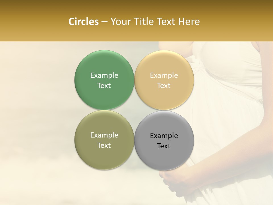 A Pregnant Woman Standing In Front Of A Body Of Water PowerPoint Template