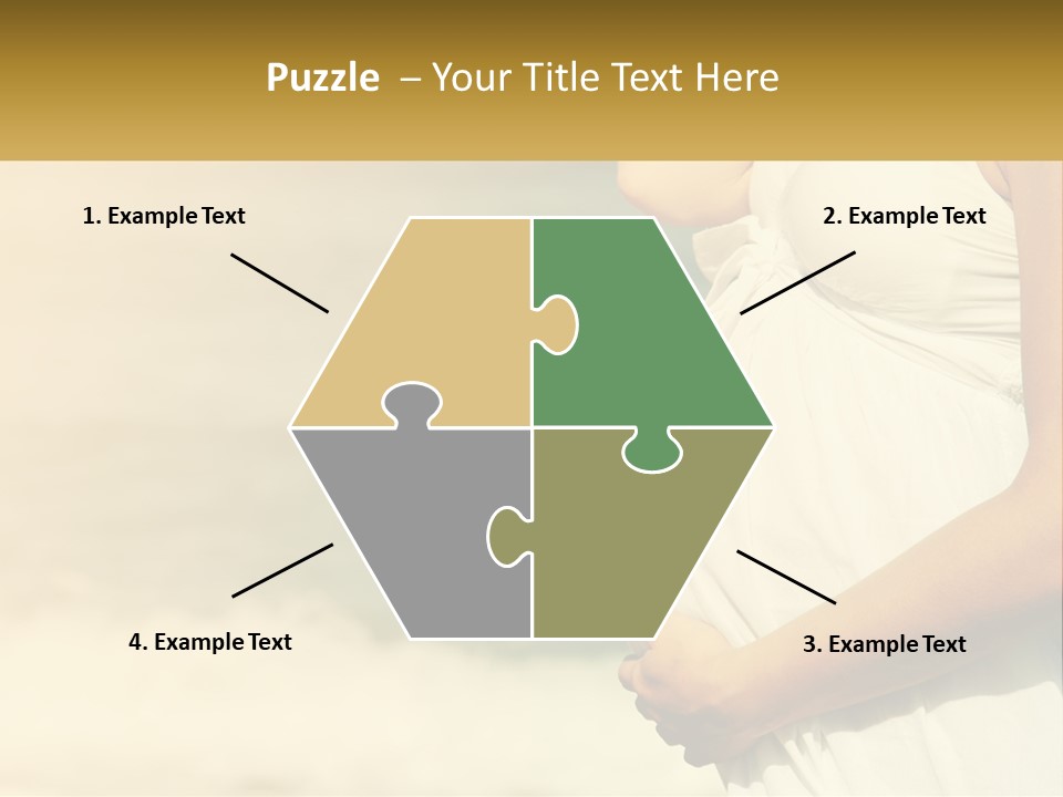 A Pregnant Woman Standing In Front Of A Body Of Water PowerPoint Template