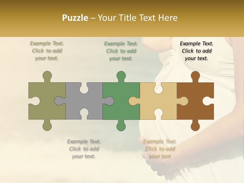 A Pregnant Woman Standing In Front Of A Body Of Water PowerPoint Template