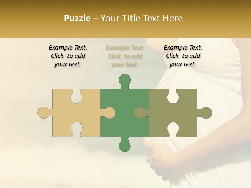 A Pregnant Woman Standing In Front Of A Body Of Water PowerPoint Template