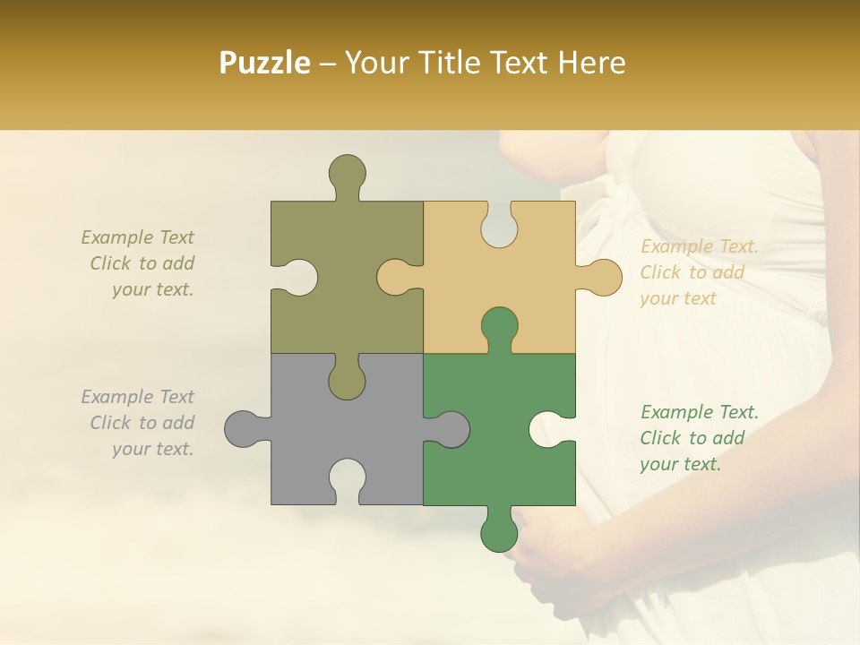 A Pregnant Woman Standing In Front Of A Body Of Water PowerPoint Template