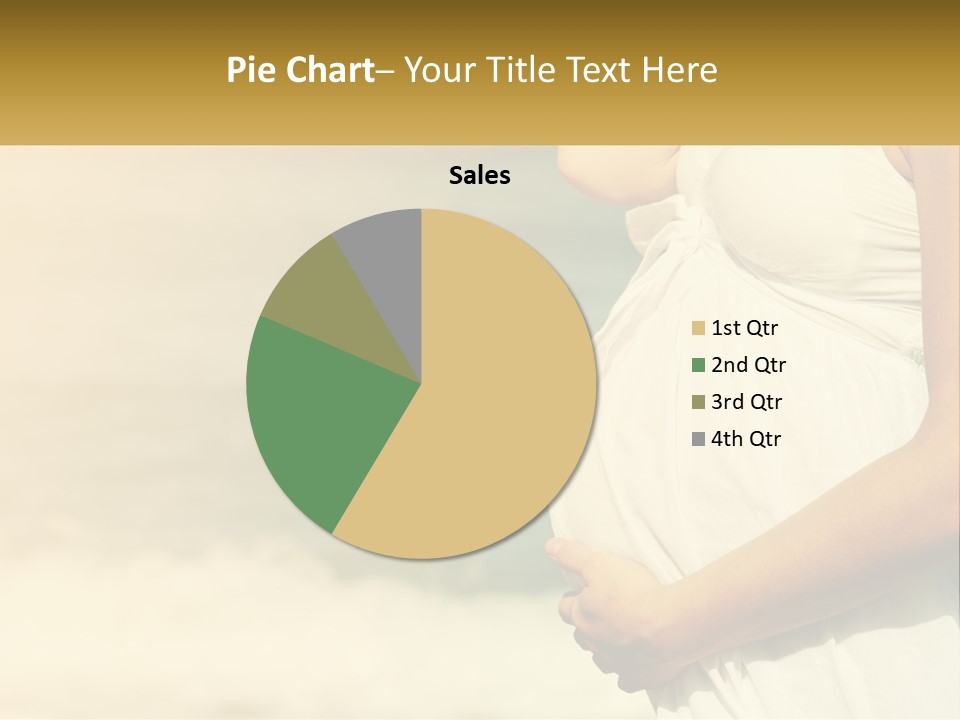 A Pregnant Woman Standing In Front Of A Body Of Water PowerPoint Template