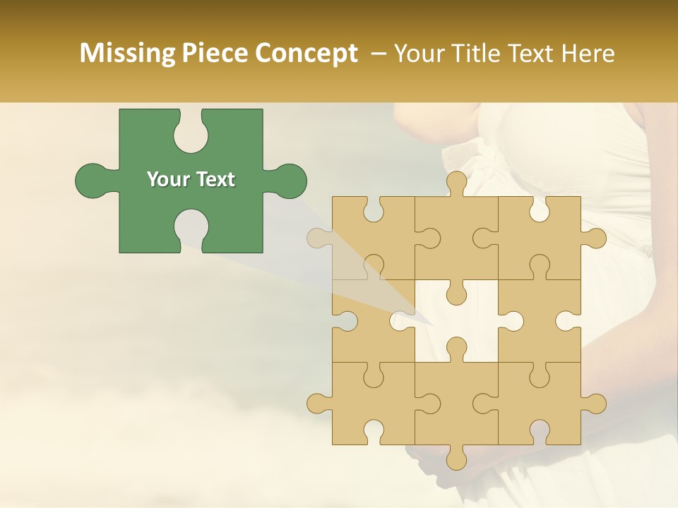 A Pregnant Woman Standing In Front Of A Body Of Water PowerPoint Template