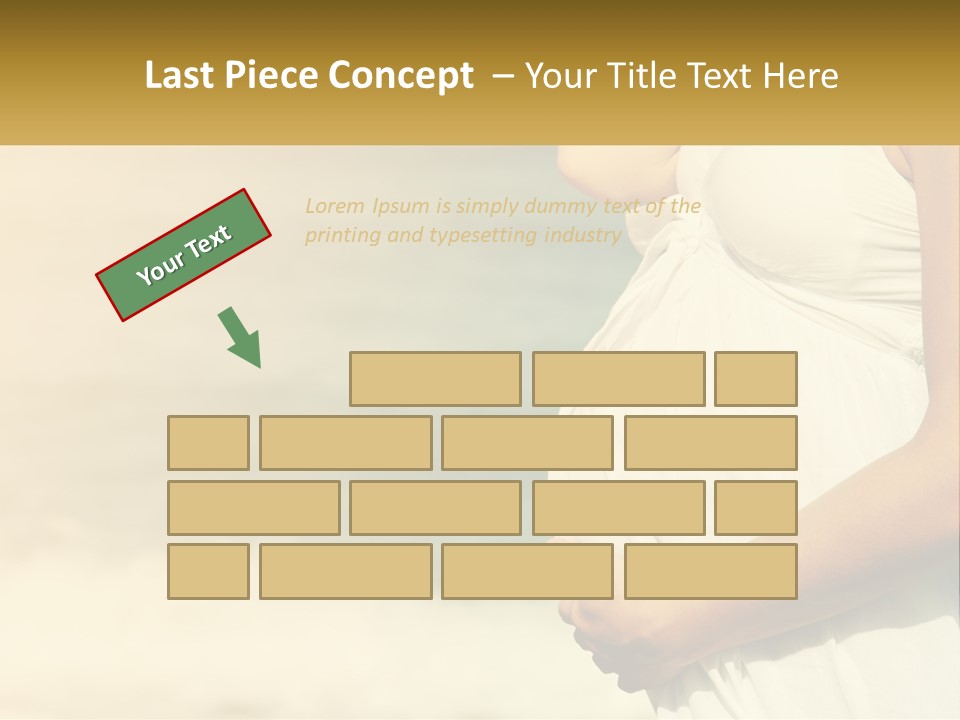 A Pregnant Woman Standing In Front Of A Body Of Water PowerPoint Template