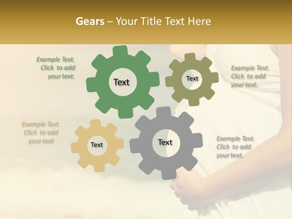 A Pregnant Woman Standing In Front Of A Body Of Water PowerPoint Template