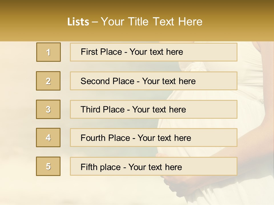 A Pregnant Woman Standing In Front Of A Body Of Water PowerPoint Template