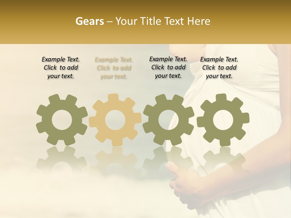 A Pregnant Woman Standing In Front Of A Body Of Water PowerPoint Template