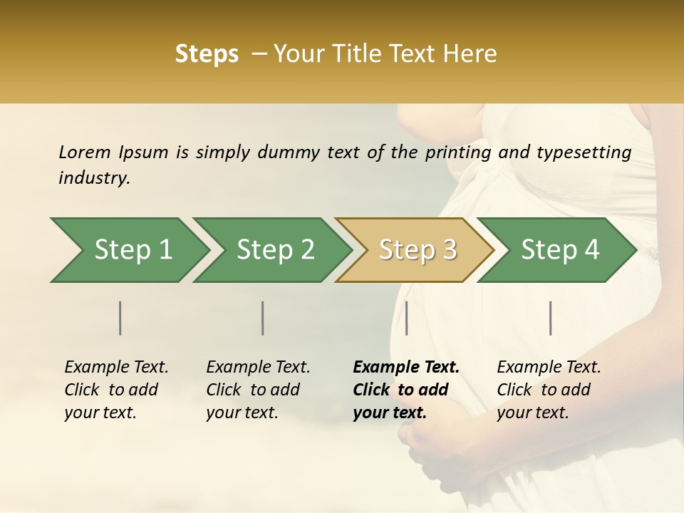 A Pregnant Woman Standing In Front Of A Body Of Water PowerPoint Template
