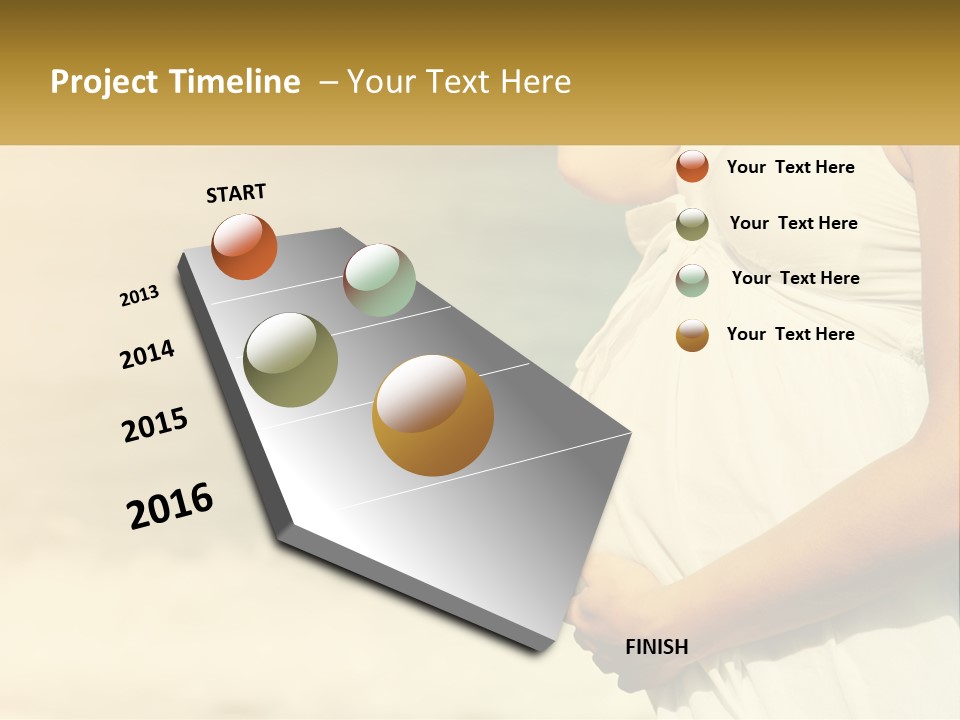 A Pregnant Woman Standing In Front Of A Body Of Water PowerPoint Template