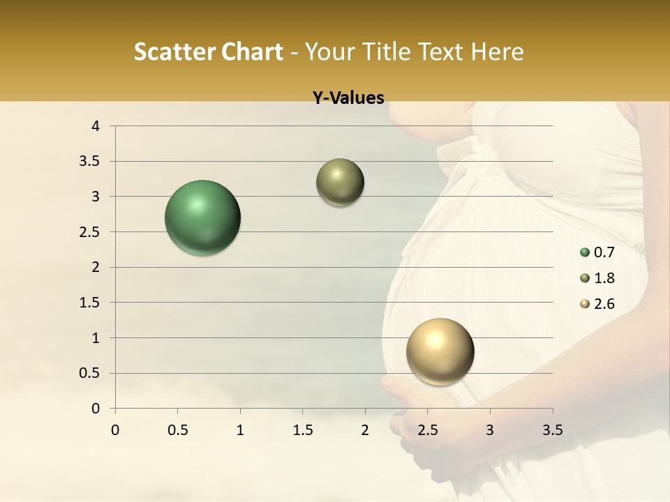 A Pregnant Woman Standing In Front Of A Body Of Water PowerPoint Template