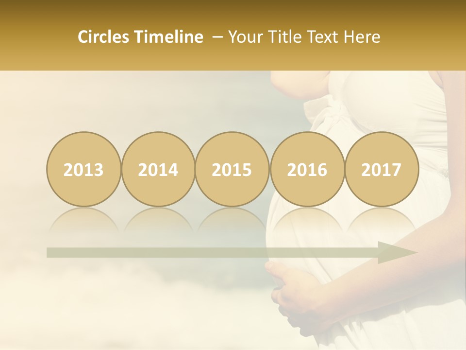 A Pregnant Woman Standing In Front Of A Body Of Water PowerPoint Template