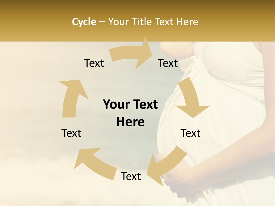 A Pregnant Woman Standing In Front Of A Body Of Water PowerPoint Template