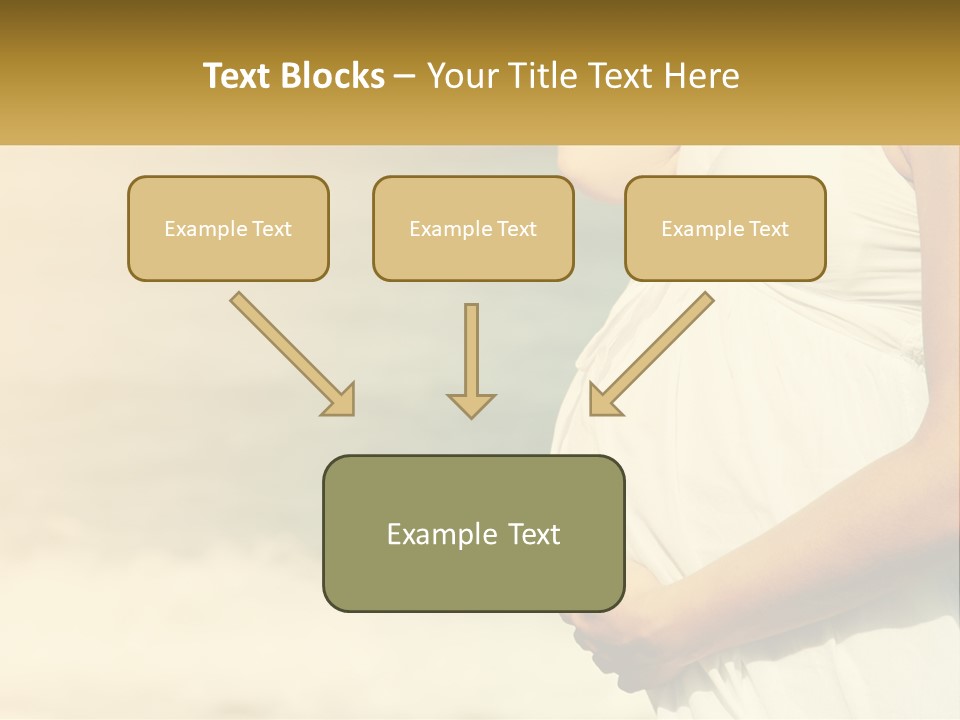 A Pregnant Woman Standing In Front Of A Body Of Water PowerPoint Template