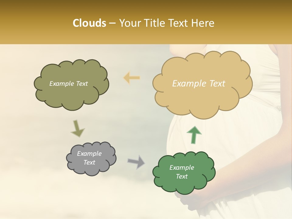 A Pregnant Woman Standing In Front Of A Body Of Water PowerPoint Template