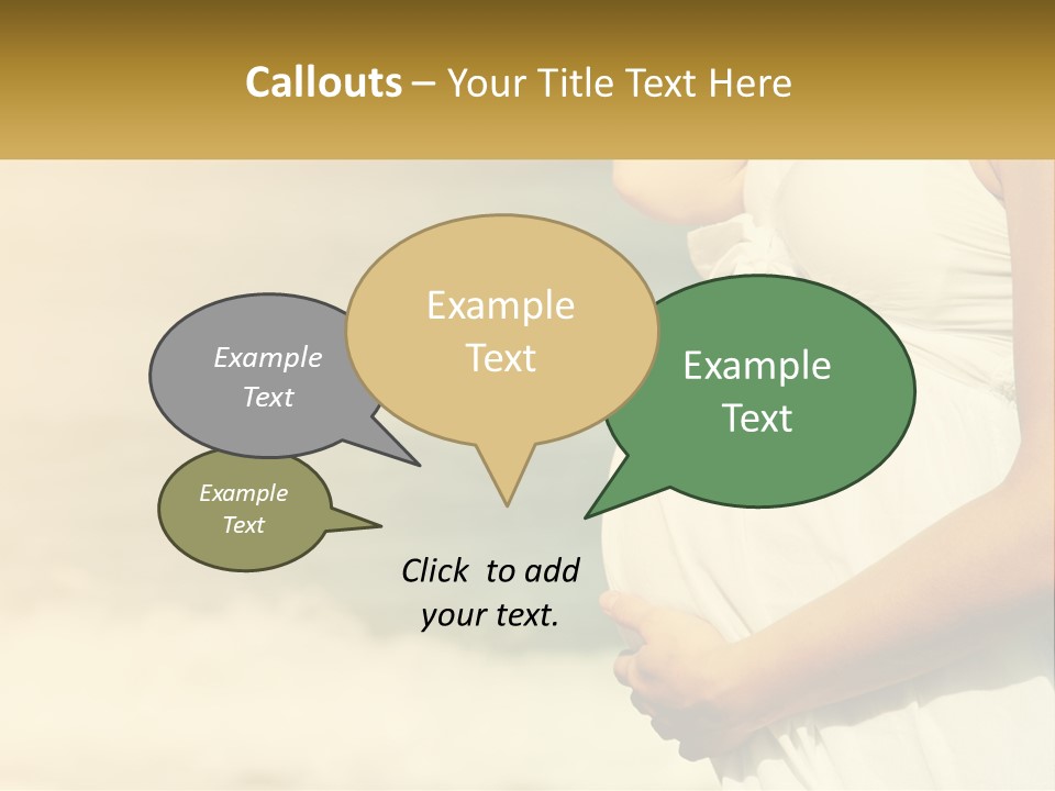 A Pregnant Woman Standing In Front Of A Body Of Water PowerPoint Template