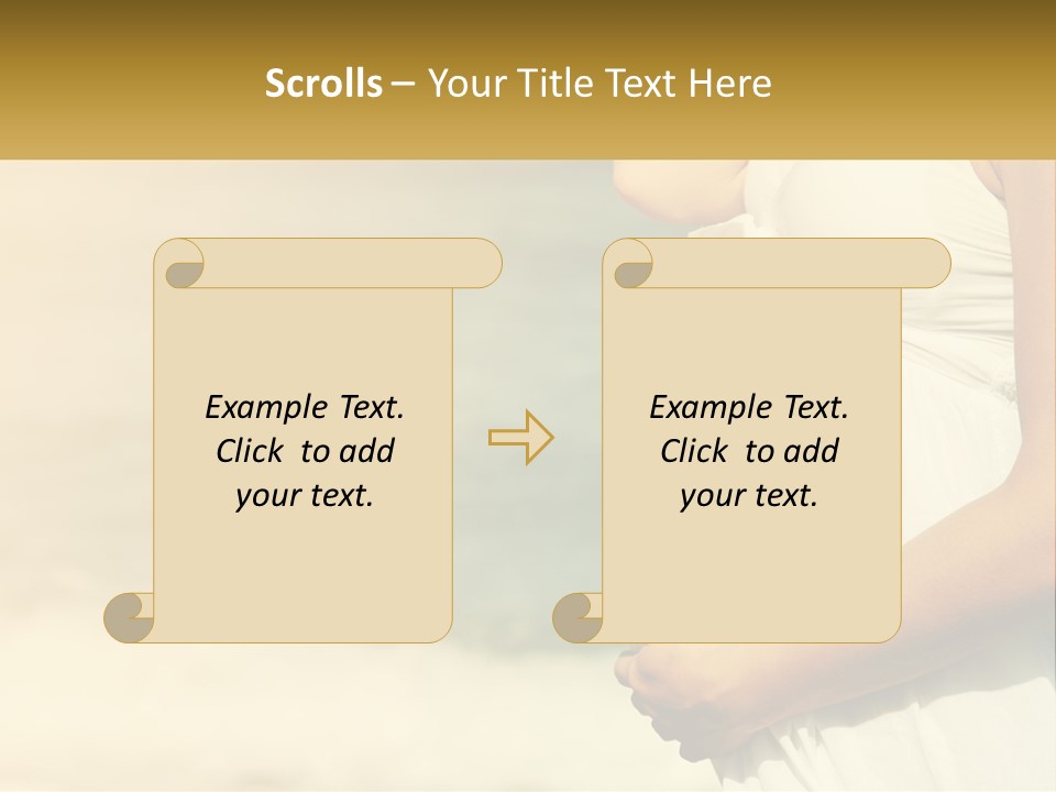 A Pregnant Woman Standing In Front Of A Body Of Water PowerPoint Template