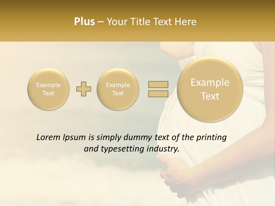 A Pregnant Woman Standing In Front Of A Body Of Water PowerPoint Template