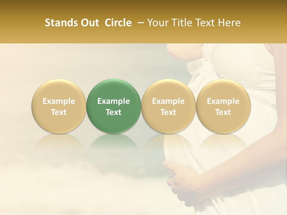 A Pregnant Woman Standing In Front Of A Body Of Water PowerPoint Template