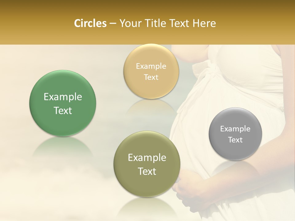 A Pregnant Woman Standing In Front Of A Body Of Water PowerPoint Template