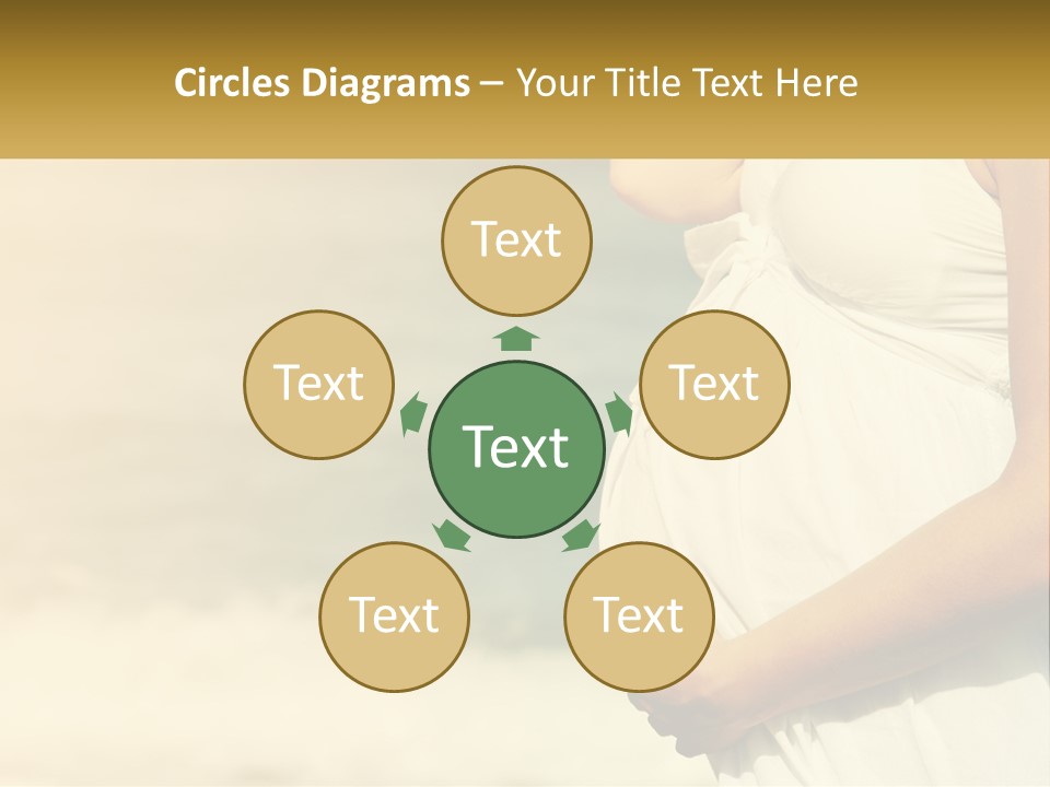 A Pregnant Woman Standing In Front Of A Body Of Water PowerPoint Template