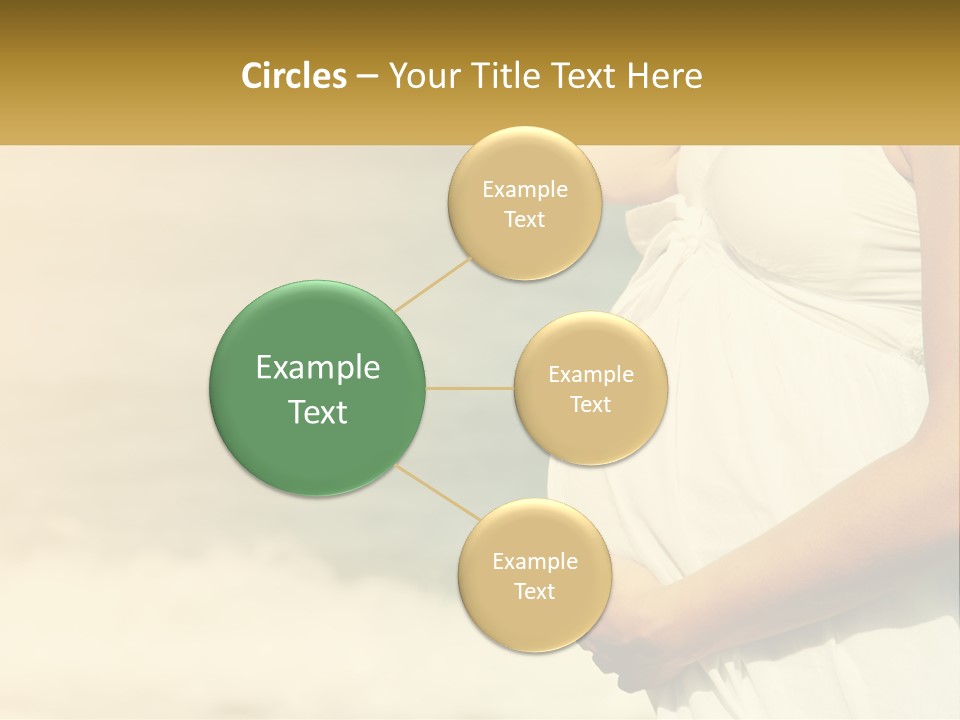 A Pregnant Woman Standing In Front Of A Body Of Water PowerPoint Template