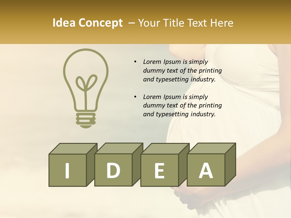 A Pregnant Woman Standing In Front Of A Body Of Water PowerPoint Template